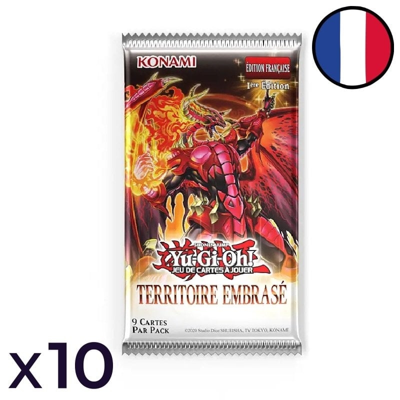 Lot de 10 Boosters Territoire Embrasé - Yu-Gi-Oh! FR