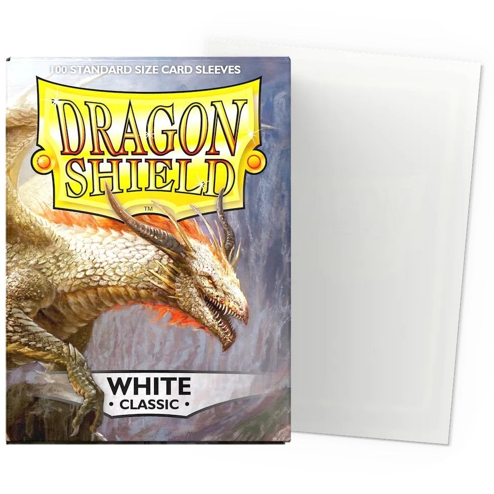 100 Pochettes Classic Format Standard Blanc - Dragon Shield