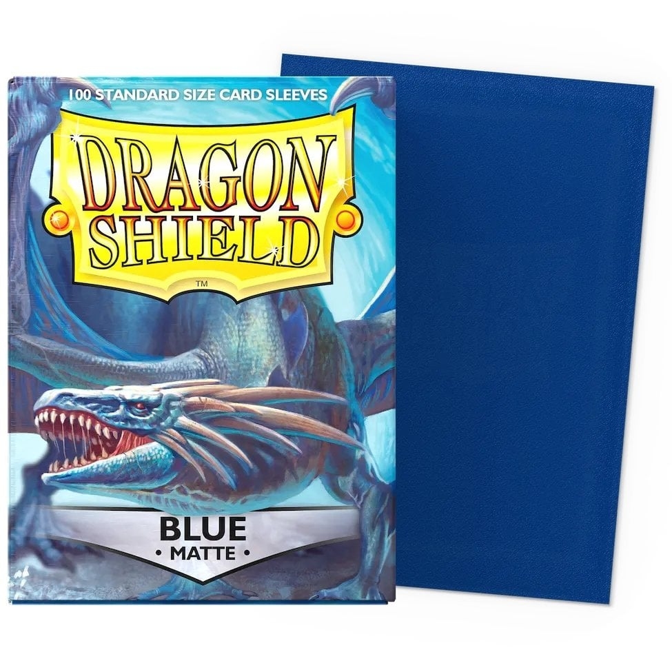 100 Pochettes Matte Format Standard Bleu - Dragon Shield