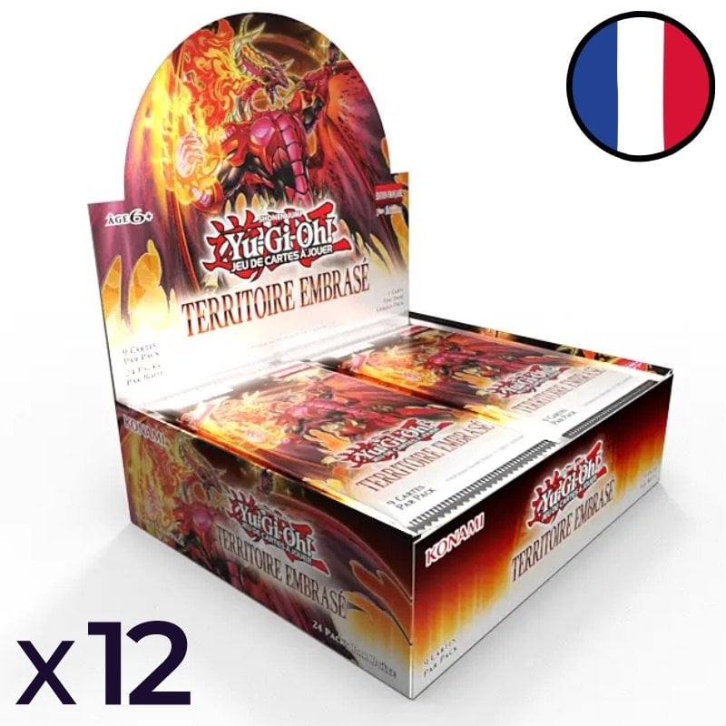 Lot de 12 boites de 24 boosters Territoire Embrasé - Yu-Gi-Oh! FR