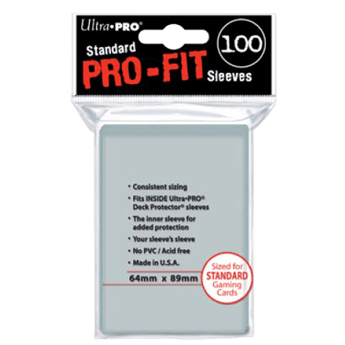 100 sous-pochettes Pro-Fit Transparent - Ultra Pro