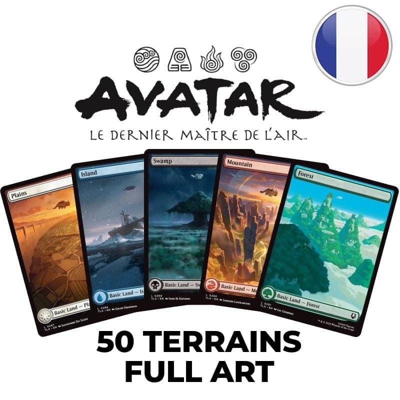 Magic: The Gathering | Avatar: The Last Airbender Wholesale Lot of 50 Full-Art Basic Lands - Magic FR