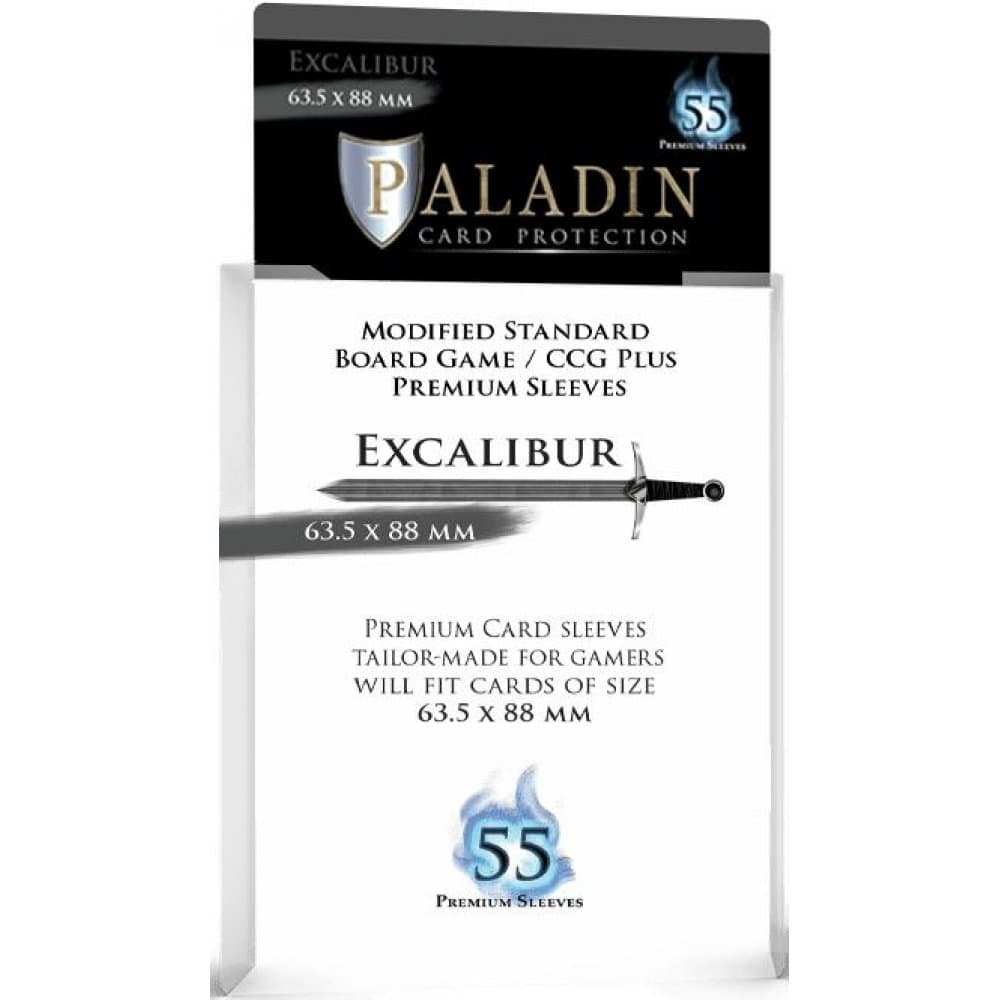 55 Excalibur Clear Sleeves (63.5 x 88 mm) - Paladin