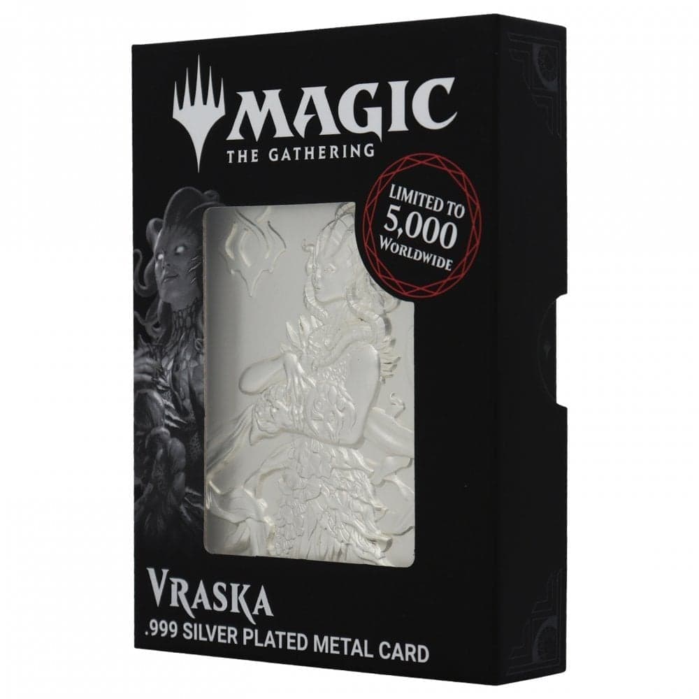 Limited Edition Silver Plated Metal Card Vraska - Magic