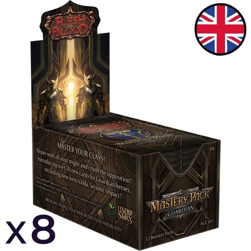 Carton de 8 Boites de 12 boosters Pack Maîtrise Gardien - Flesh and Blood EN