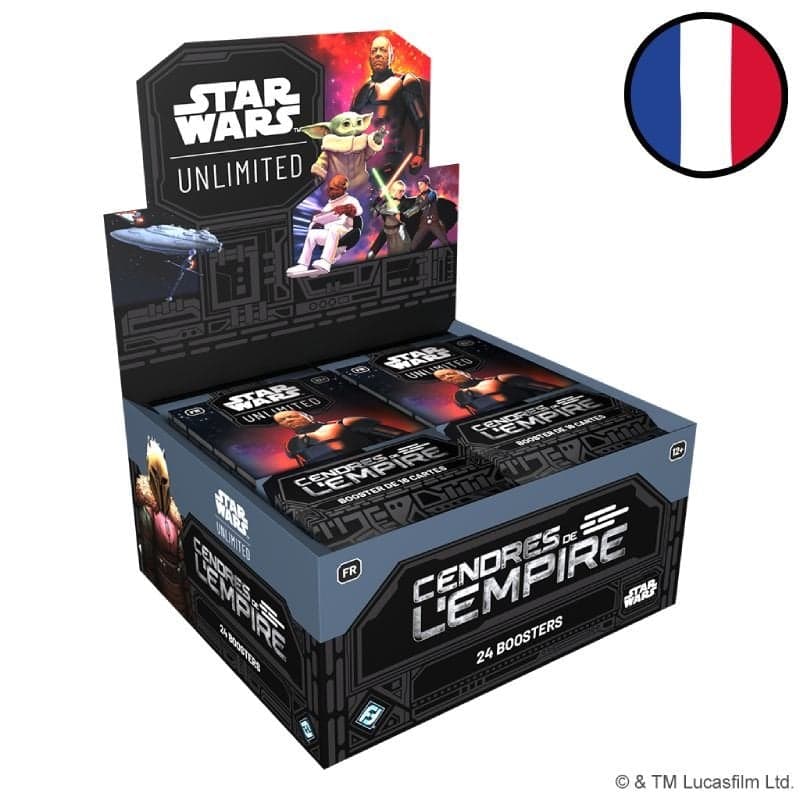 Display of 24 Ashes of the Empire Booster Packs - Star Wars Unlimited FR