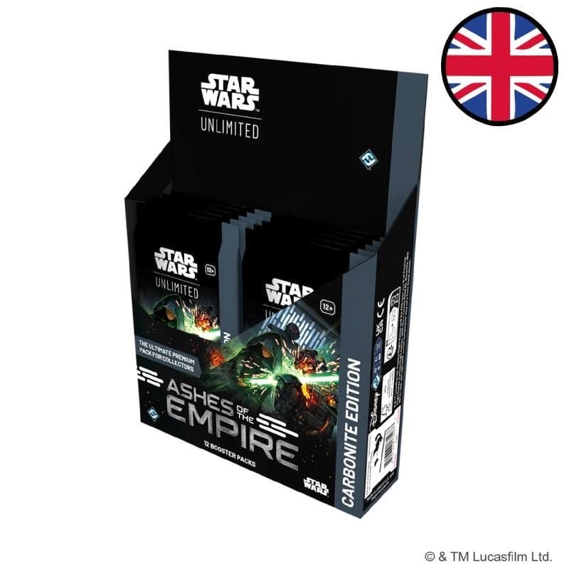 Display of 12 Ashes of the Empire Booster Packs - Carbonite Edition - Star Wars Unlimited EN