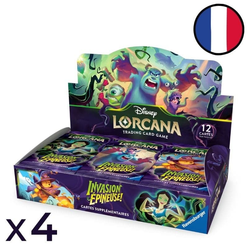 Lot de 4 Displays de 24 boosters Invasion Épineuse ! Chapitre 13 - Disney Lorcana FR