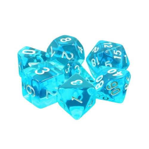 Lot de 7 dés en boîte - Gemmes Azur - Epic Forge