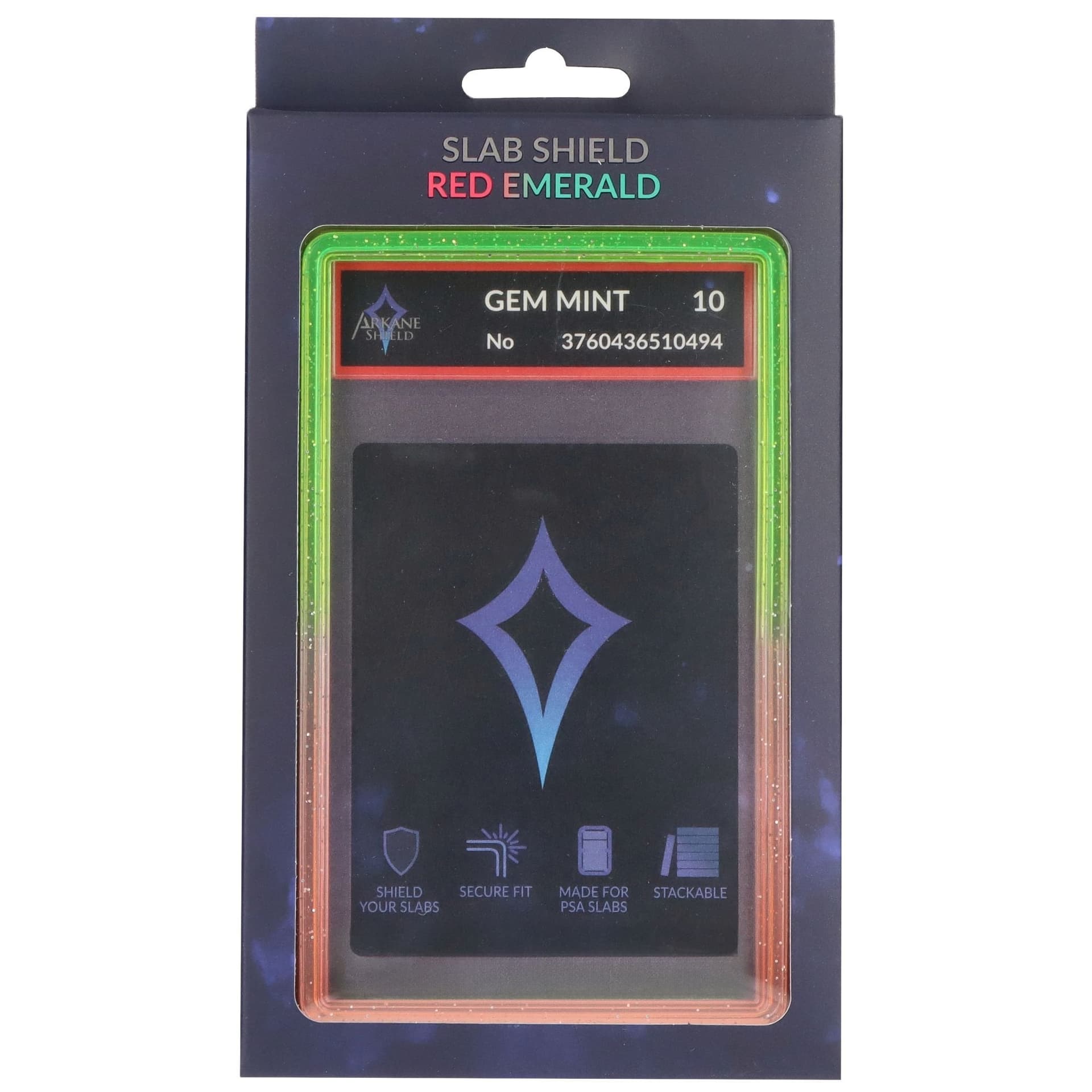 Boîtier de protection rigide pour carte gradée - Red Emerald - Arkane Shield