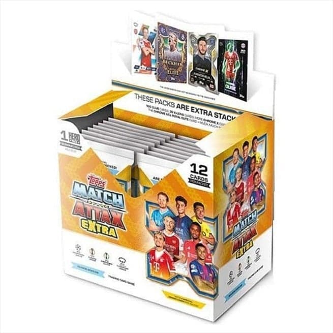Display of 32 Match Attax Extra  2025/26 pack of 12 cards -Topps