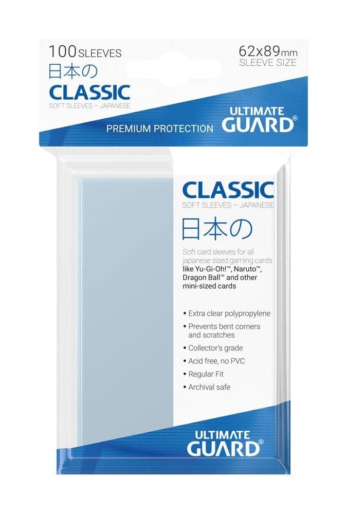 100 pochettes Classic Soft Sleeves format japonais Transparent - Ultimate Guard