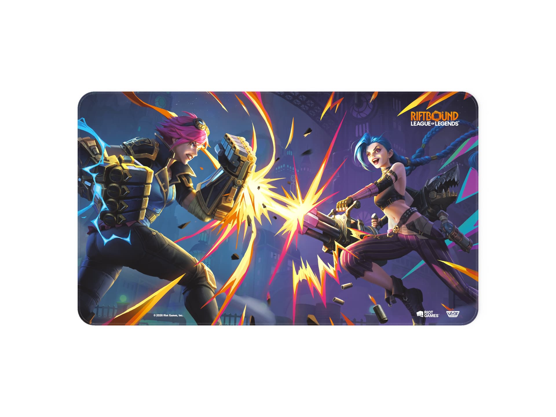 Tapis de jeu Vendetta Vi vs Jinx - Riftbound: League of Legends