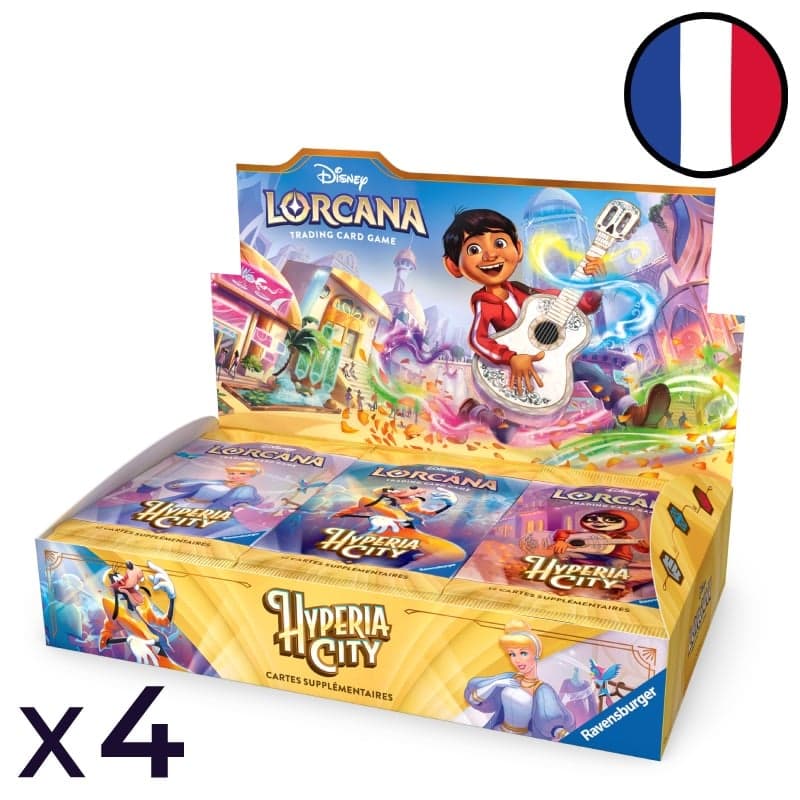 Lot de 4 Displays de 24 boosters Hyperia City Chapitre 14 - Disney Lorcana FR