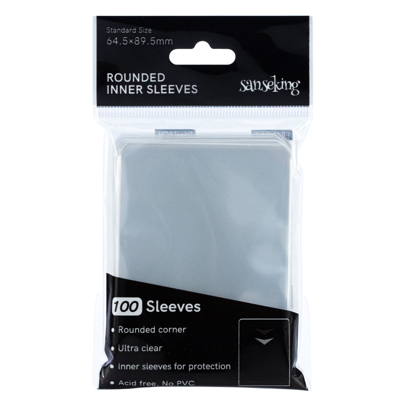 100 sous-pochettes Inner format Standard à coins arrondis - Sanseking