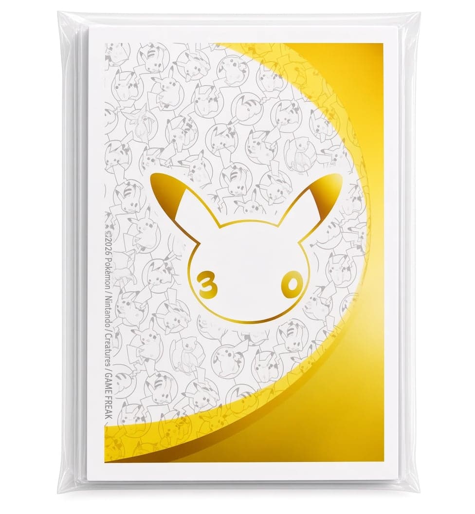 65 Pochettes Pokémon 30e anniversaire Format Standard