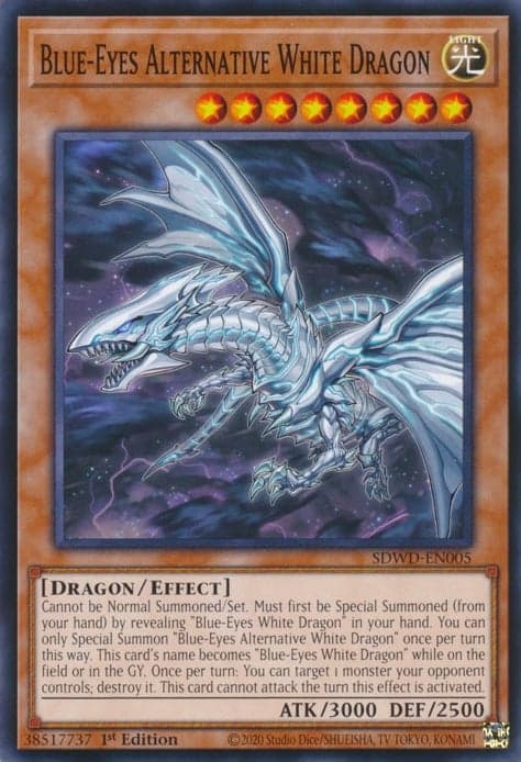 Dragon Blanc Alternatif aux Yeux Bleus