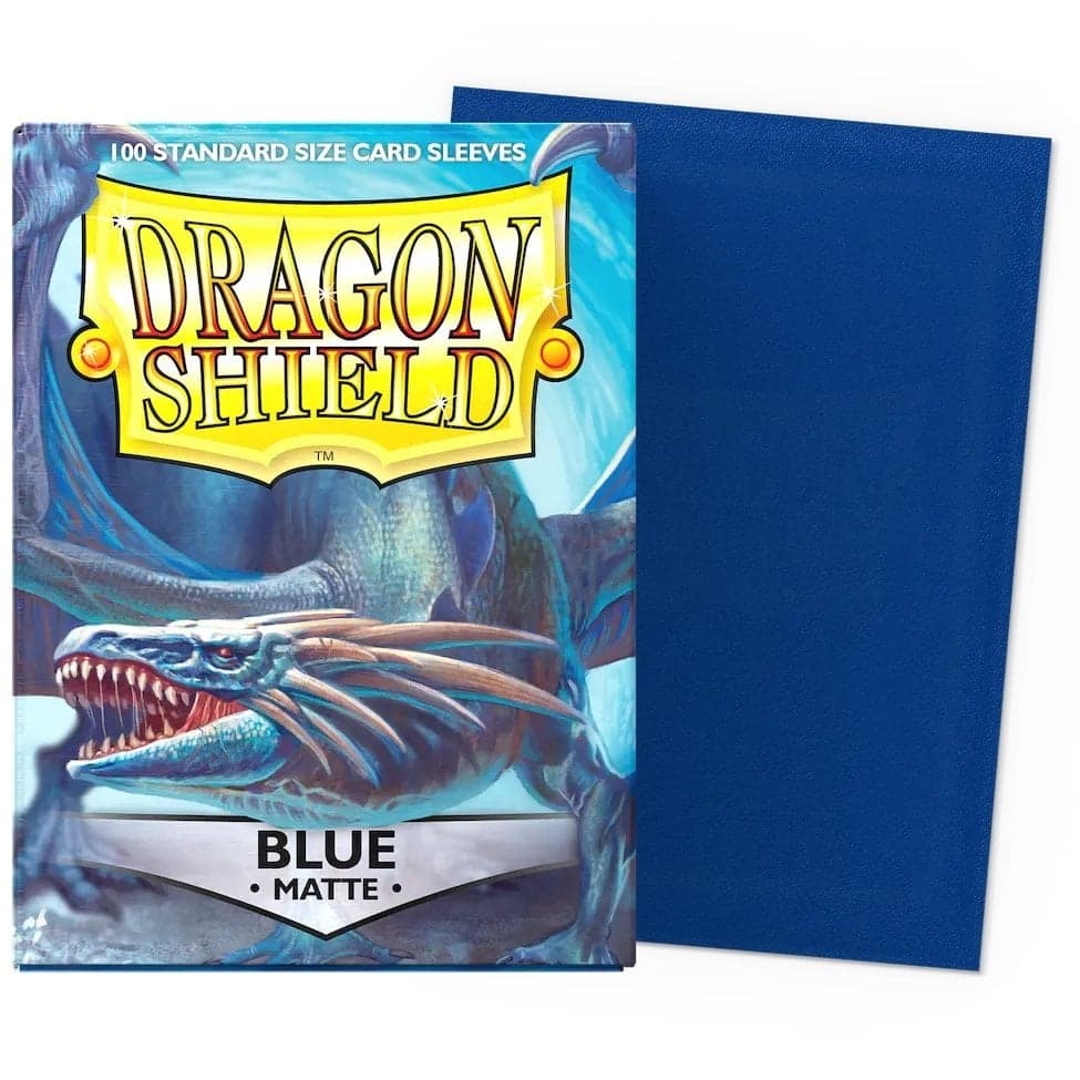 100 Pochettes Matte Format Standard Bleu - Dragon Shield