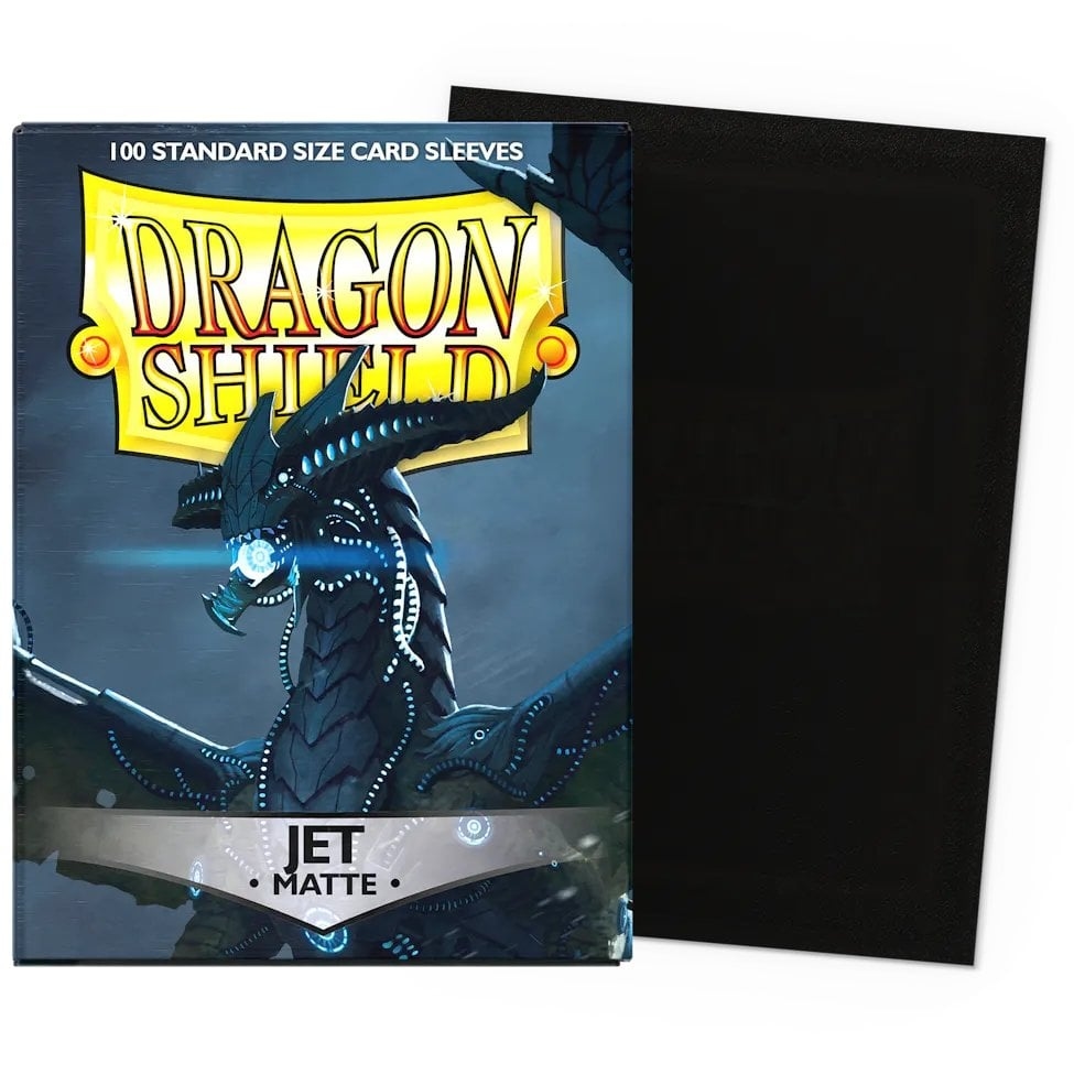 100 Pochettes Matte Format Standard Jet - Dragon Shield