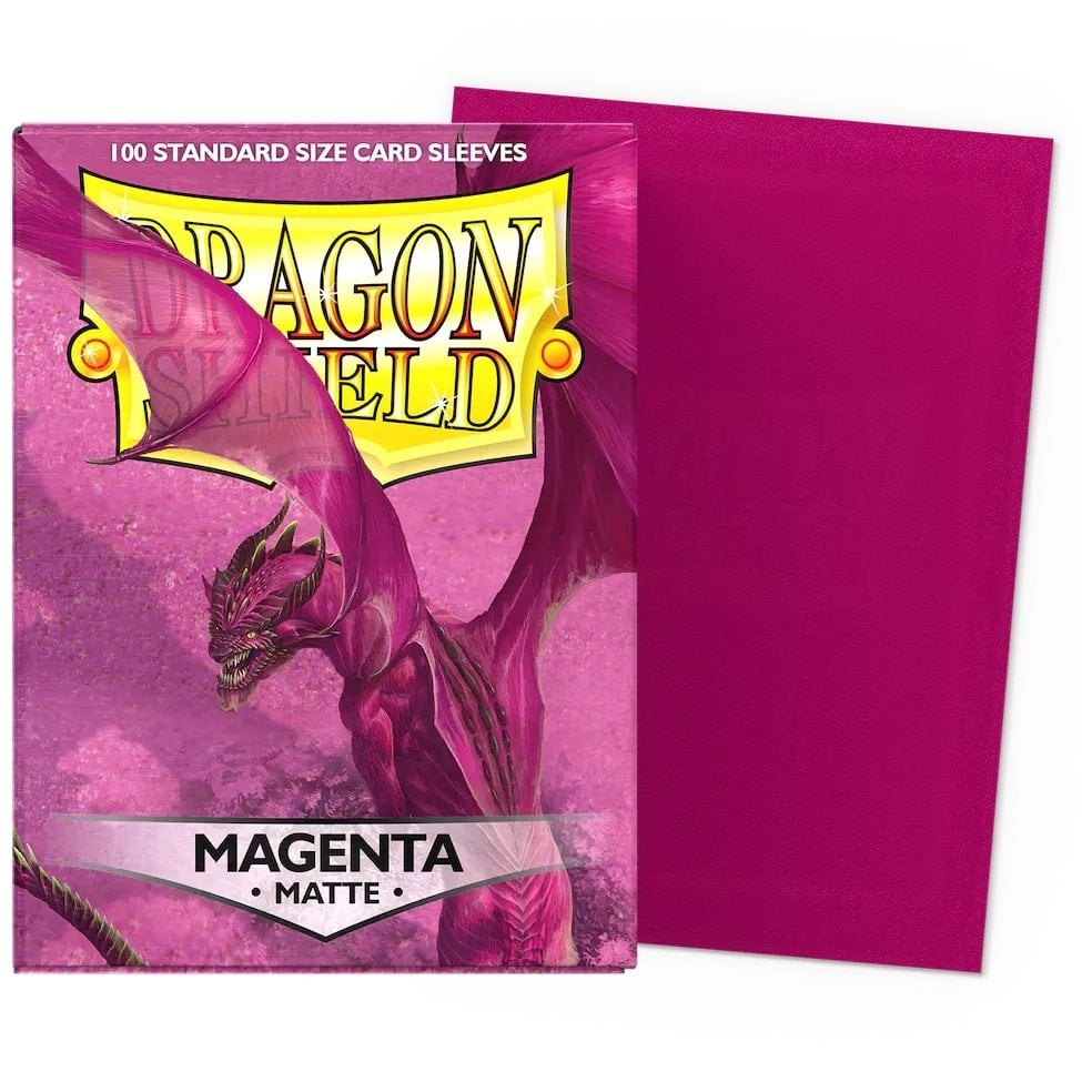 100 Magenta Matte Standard Size Sleeves - Dragon Shield