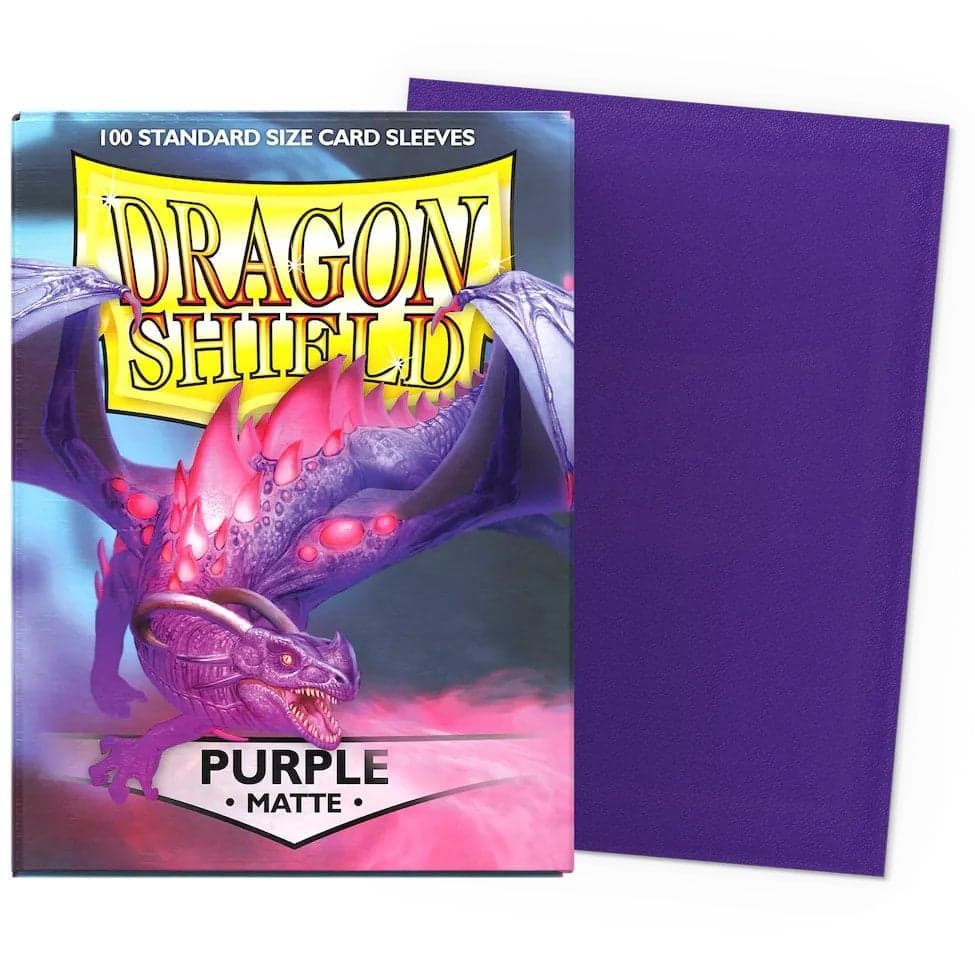 100 Purple Matte Standard Size Sleeves - Dragon Shield