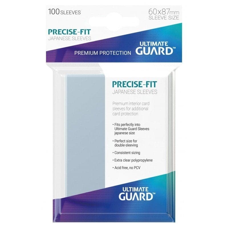 100 sous-pochettes Precise-Fit format Japonais Transparent - Ultimate Guard