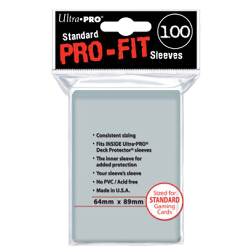 100 sous-pochettes Pro-Fit Transparent - Ultra Pro
