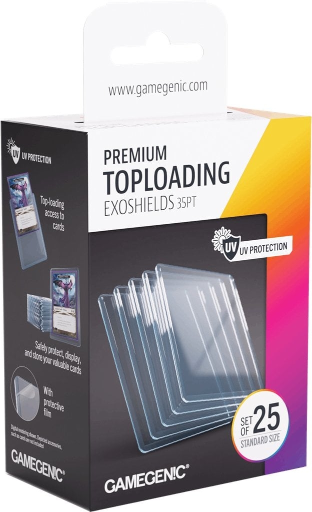 25 Toploaders Premium Toploading Exoshields 35 pt - Gamegenic