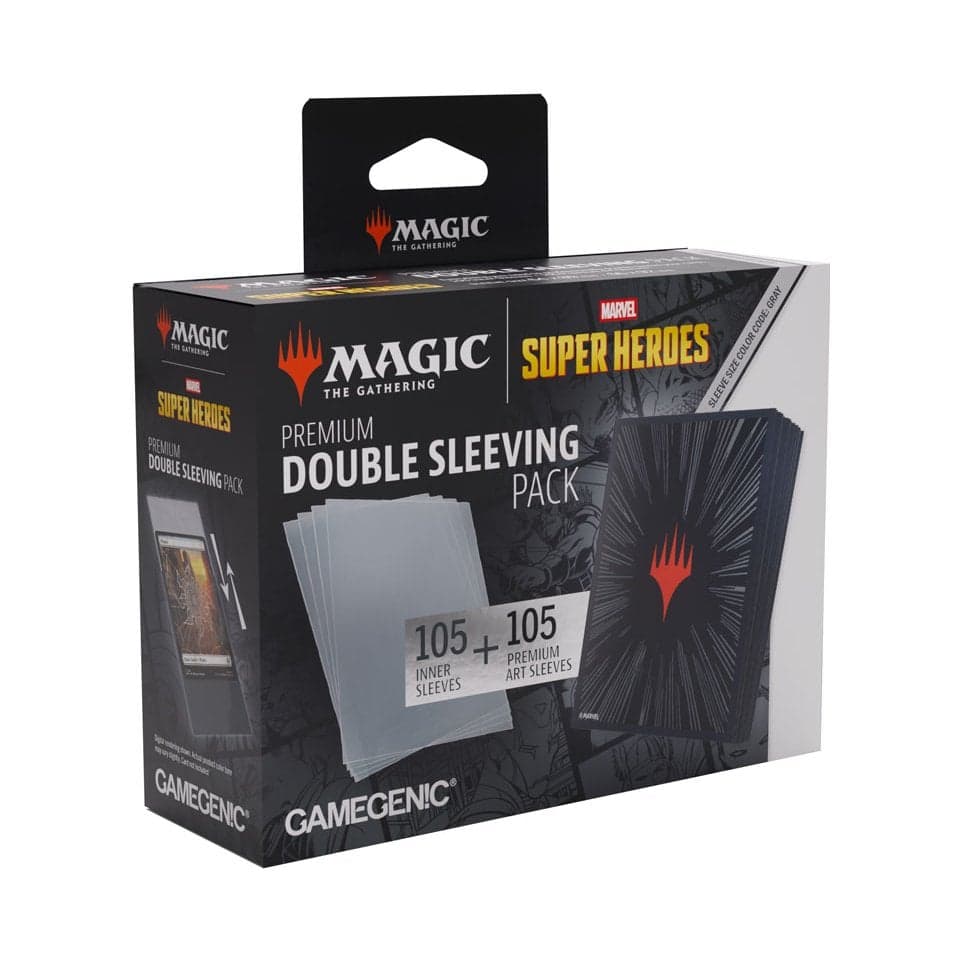2x 105 Pochettes Premium Double Sleeving Pack Marvel Super Heroes - Noir - Gamegenic
