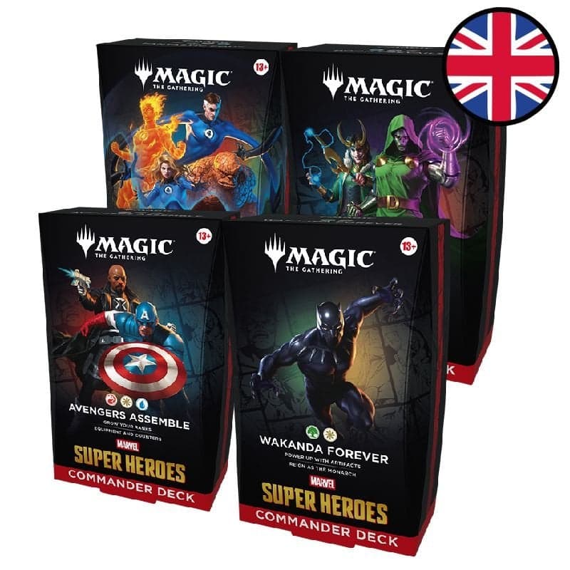 Lot des 4 Decks Commander Marvel Super Heroes - Magic EN