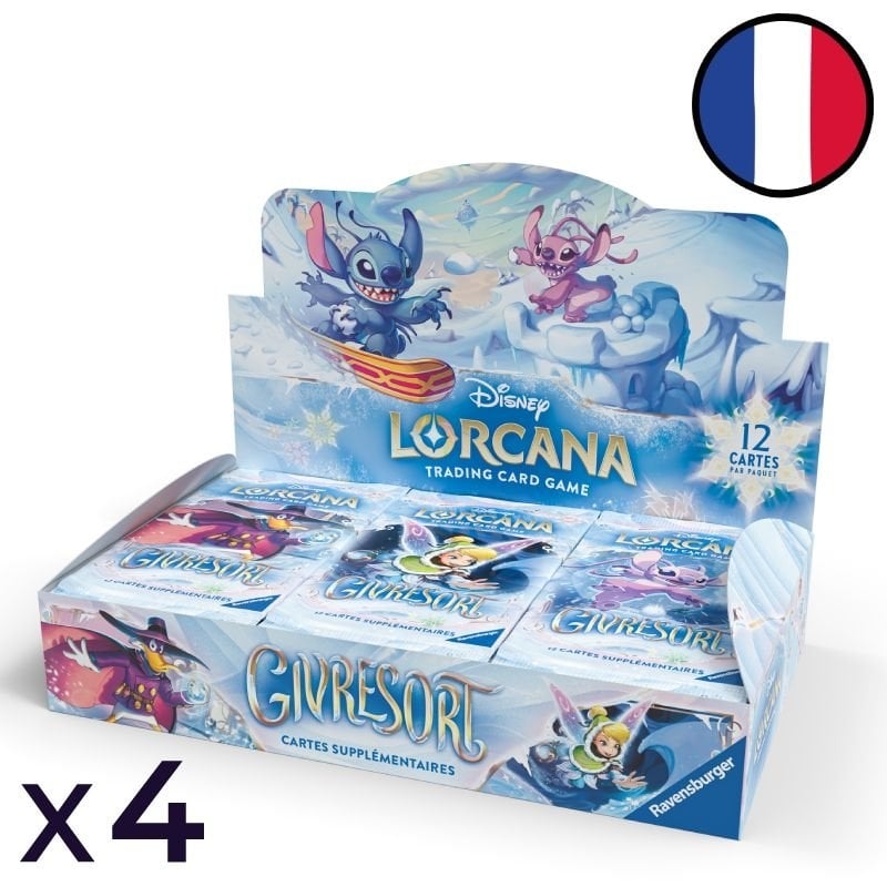 Lot de 4 Displays de 24 boosters Givresort Chapitre 11 - Disney Lorcana FR