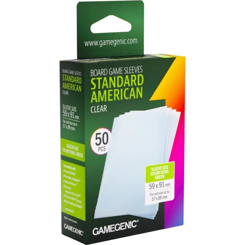 50 Pochettes Standard American-Sized Prime 59 x 91 mm (Nouveau Packaging) - Gamegenic