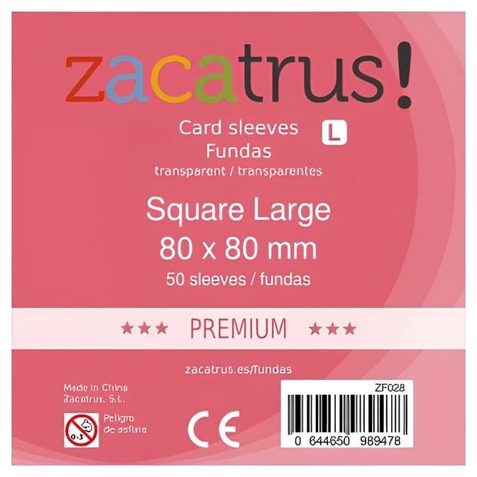 55 Protège-cartes Format Square L transparents - Zacatrus