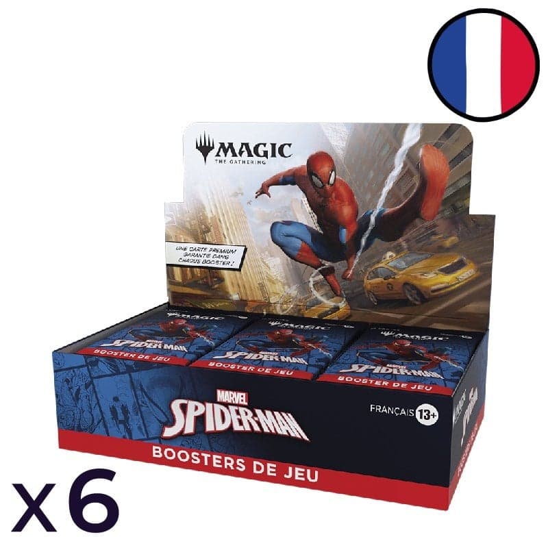 Lot de 6 boites de 30 boosters de jeu Magic: The Gathering — Marvel's Spider-Man - Magic FR