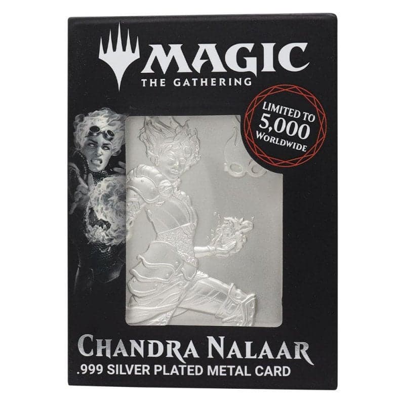Carte en Métal Plaqué Argent Edition Limitée Chandra Nalaar - Magic