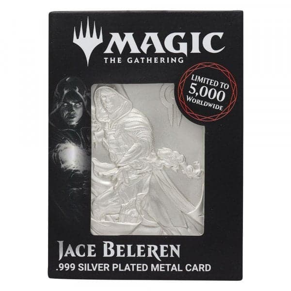 Carte en Métal Plaqué Argent Édition Limitée Jace Beleren - Magic