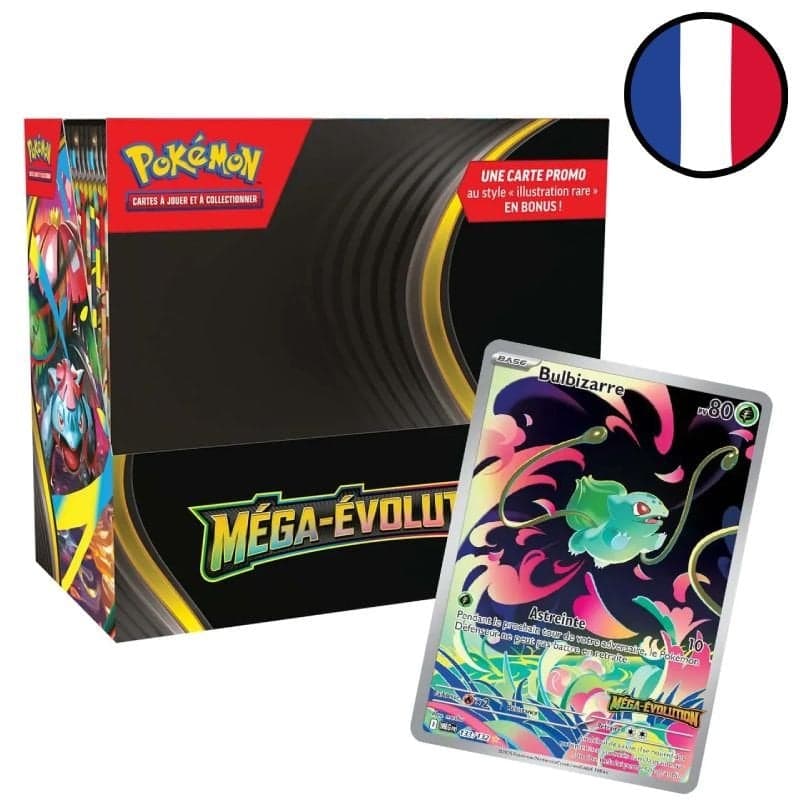 Display of 36 Mega Evolution booster packs - Pokémon FR (With promo card)