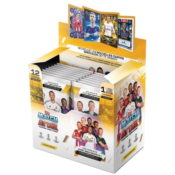 Display of 32 Match Attax 2025/26 pack of 12 cards -Topps