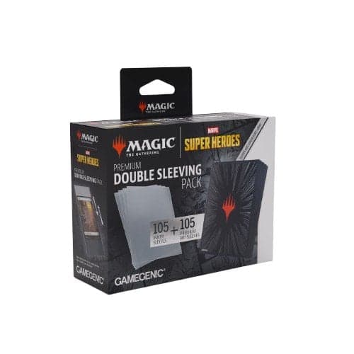 2x 105 sleeves Premium Double Sleeving Pack Marvel Super Heroes - Black - Gamegenic