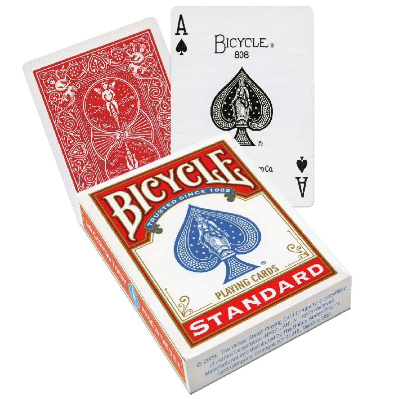 Jeu de 54 Cartes Poker Standard Dos Rouge - Bicycle