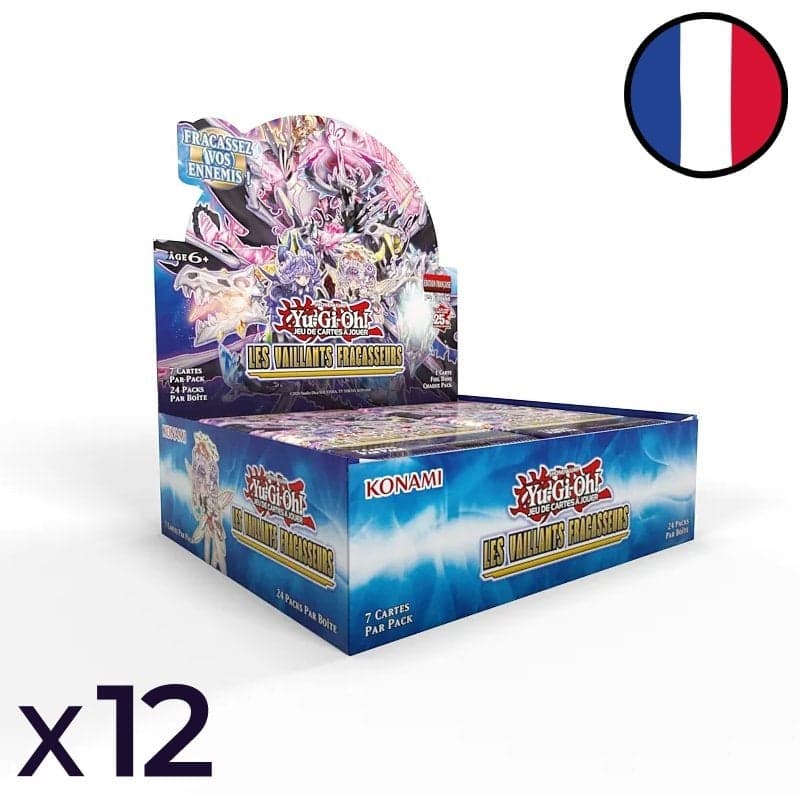 Set of 12 Displays of 24 Valiant Smashers Booster Packs - Yu-Gi-Oh! FR