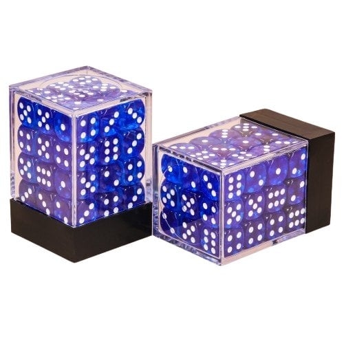 Dé 6 faces - Lot de 36 dés - 12mm - Bleu Foncé - Epic Forge