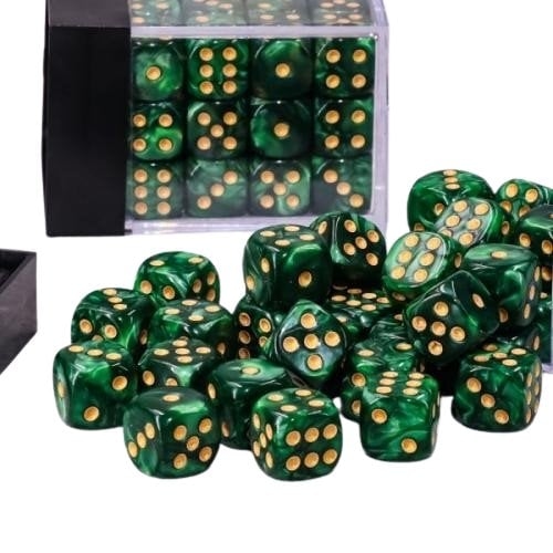 Dé 6 faces - Lot de 36 dés - 12mm - Vert Foncé - Epic Forge