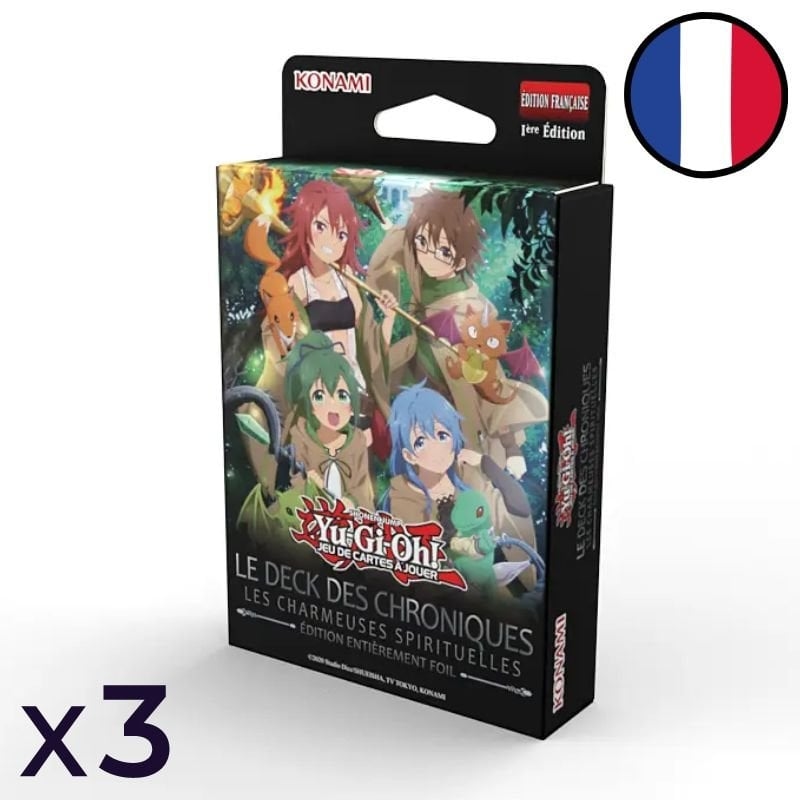 Lot de 3 decks des chroniques - Les Charmeuses Spirituelles (Édition entièrement Foil) - Yu-Gi-Oh! FR