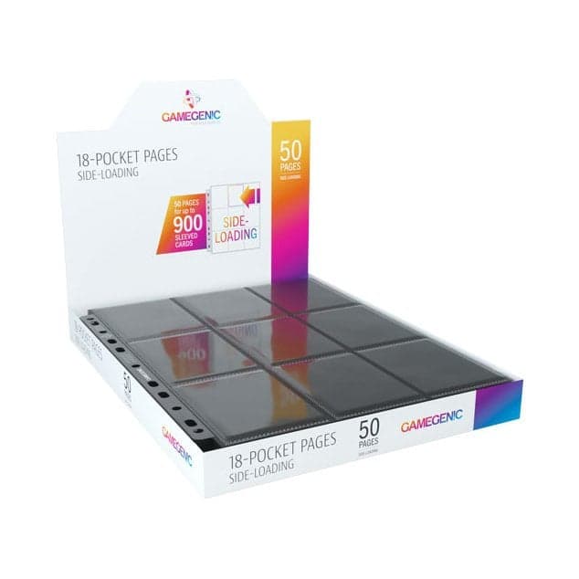 Set of 50 18-Pocket Pages Side-Loading Black - Gamegenic