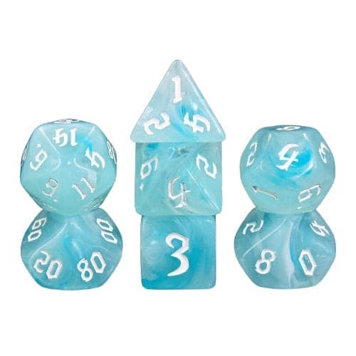 Lot de 7 dés - Nuage Blanc - Epic Forge