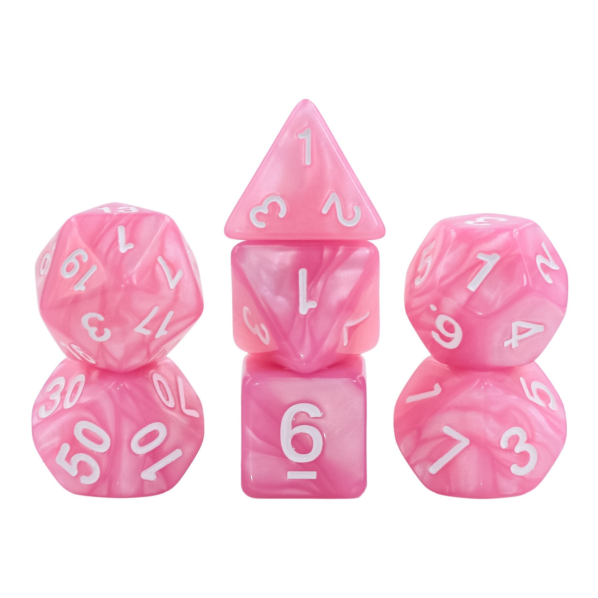 Lot de 7 dés - Rose nacré - Epic Forge