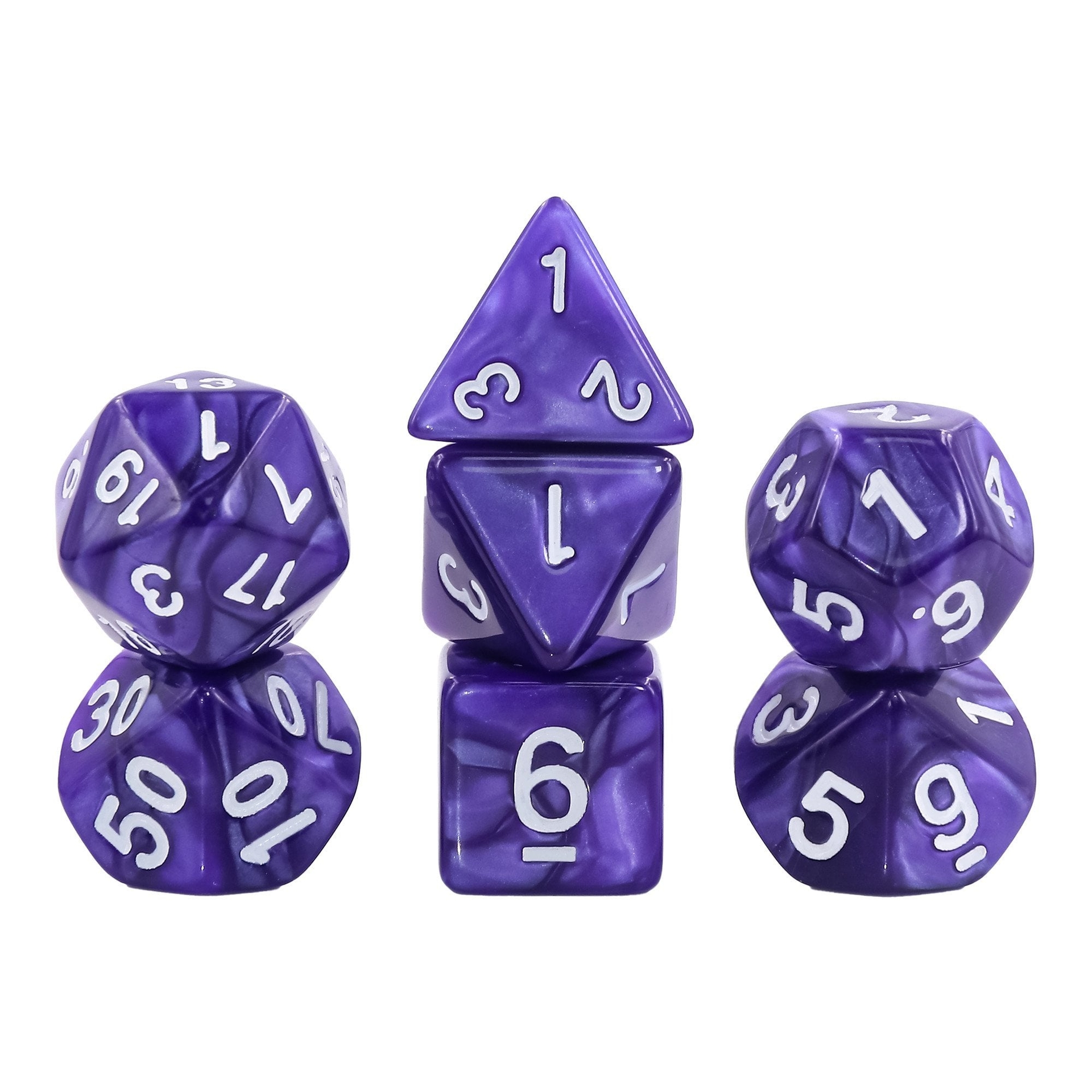 Lot de 7 dés - Violet nacré - Epic Forge