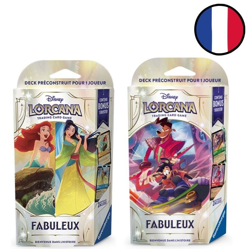 Lot des 2 decks de démarrage Fabuleux Chapitre 9 - Disney Lorcana FR