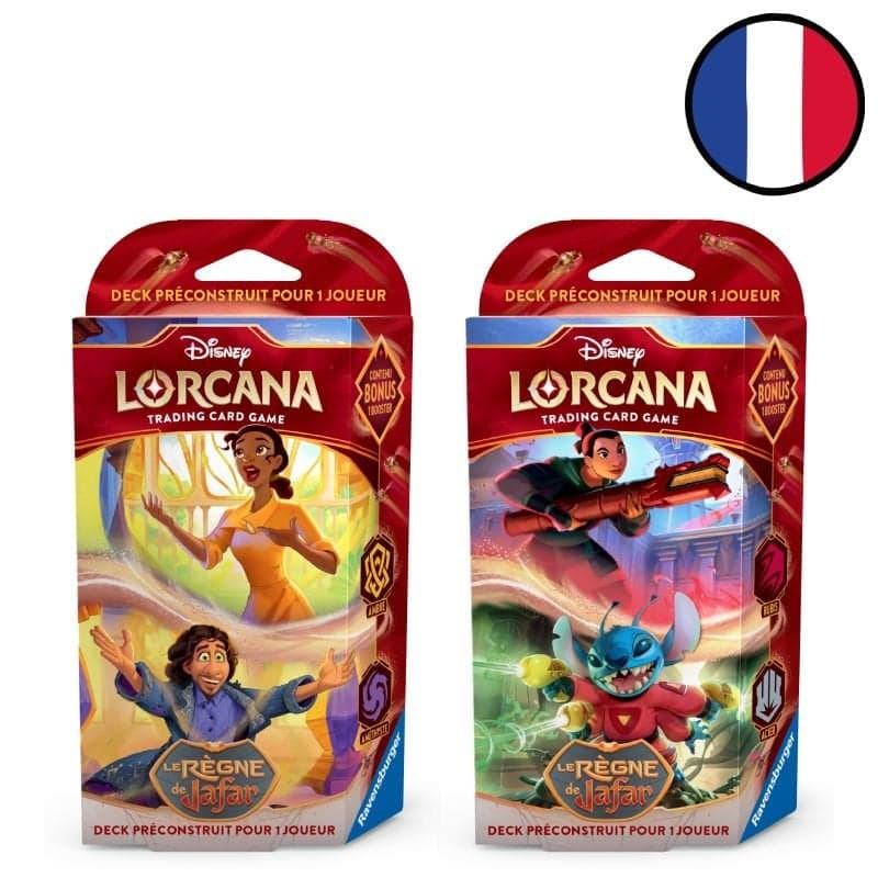Lot des 2 decks de démarrage Le Règne de Jafar Chapitre 8 - Disney Lorcana FR